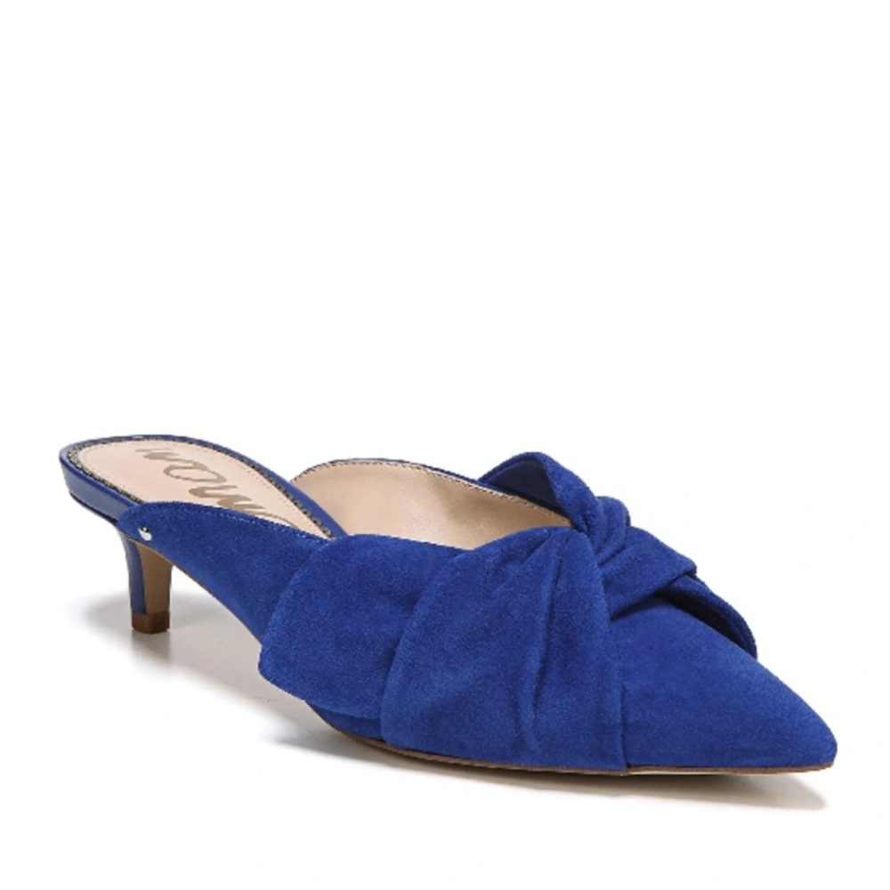 SAM EDELMAN
Women's Laney Suede Kitten Heel Mules In Deep Indigo Suede size 7.5